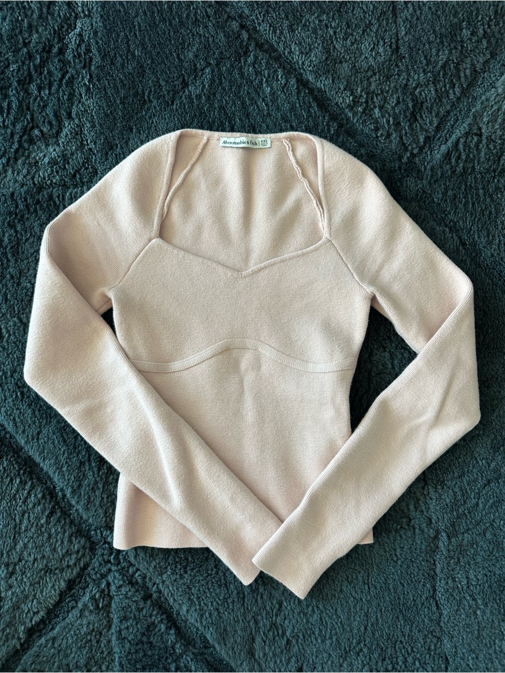 Abercrombie & Fitch Light Blush Scoop-Neck Knit Sweater
